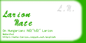 larion mate business card